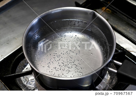 Water Boiling in Amber Glass Pot - Stock Image - C036/3727 - Science Photo  Library