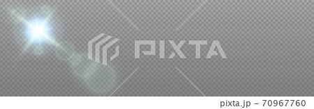 Bright sun with glare on a transparent background - Vector Bright sun with glare on a transparent background - Vector 70967760