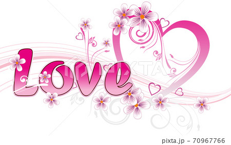 Pink love heart on a white background Pink love heart on a white background 70967766