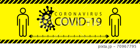 New world trend social distance, pandemic consequences - Vector 70967795