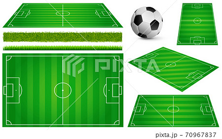 Classic football field with two-tone green coating 70967837