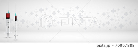 Medical volumetric gray background panorama with many crosses 70967888