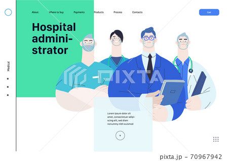 Medical insurance illustration - hospital administrator 70967942
