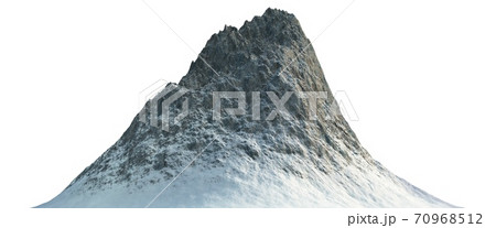 Snowy mountains Isolate on white background 3d illustration Snowy mountains Isolate on white background 3d illustration 70968512