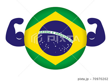 Strong Brazilian Image Illustration Circular Stock Illustration