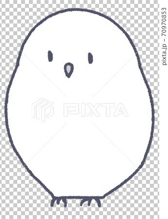 シロフクロウ（灰色） 70970853