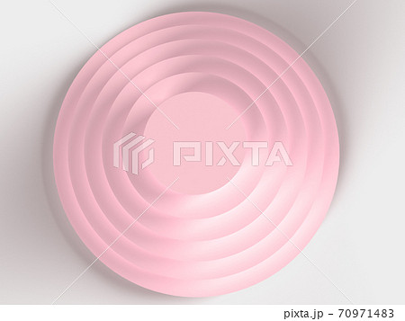 積み上げられた3dモデルの円柱 円形ステージのイラストのイラスト素材