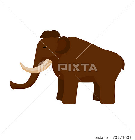 Mammoth Isolated On White Background のイラスト素材