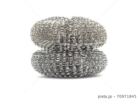 Steel wool on white background. 70971845
