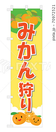 黄色のみかん狩りの幟 70972521