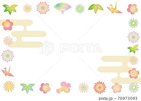 和風のフレーム枠 70973093