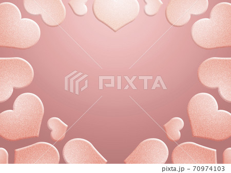 ハート バレンタイン ピンク 背景 フレーム イラストのイラスト素材