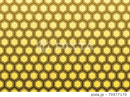 ゴールドの 亀甲模様 和柄パターン 和紙風背景素材のイラスト素材 ゴールドの 亀甲模様 和柄パターン 和紙風背景素材のイラスト素材