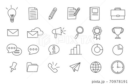 Simple Set of communication and media icon pack, line icon 70978191