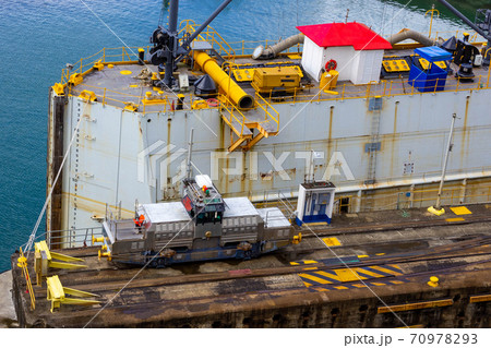 View of Panama Canal from cruise ship View of Panama Canal from cruise ship 70978293