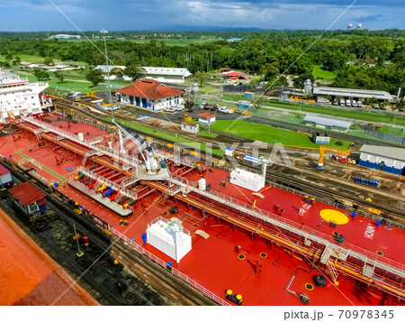 View of Panama Canal from cruise ship 70978345