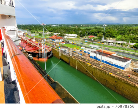 View of Panama Canal from cruise ship 70978356