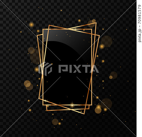 Gold geometric frame. 70981579