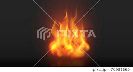 Effect burning red hot sparks realistic fire flames abstract background 70981669
