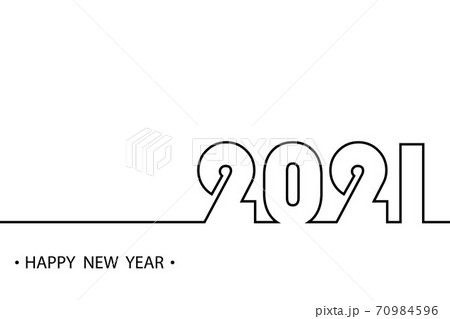 Happy New Year 21 Text Design Logo Vector のイラスト素材