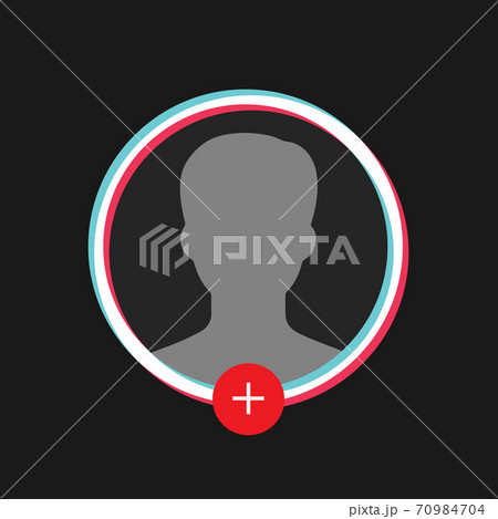 Glitch Social media user profile icon for your design Glitch Social media user profile icon for your design 70984704