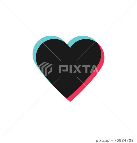 Glitch heart like icon. Social media symbol Glitch heart like icon. Social media symbol 70984708