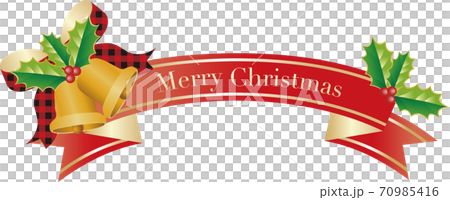 クリスマス ベル リボン 赤 イラスト素材のイラスト素材