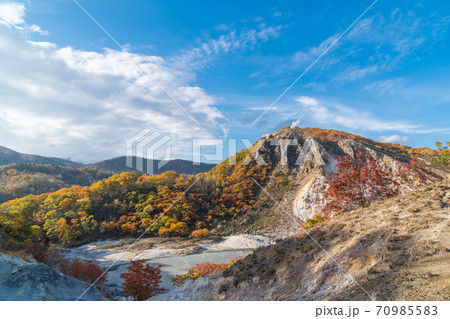 大湯沼展望台から見た大湯沼(登別地獄谷) 大湯沼展望台から見た大湯沼(登別地獄谷) 70985583