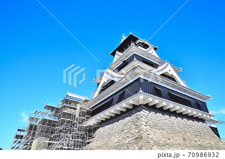 熊本市　復旧進む熊本城 70986932