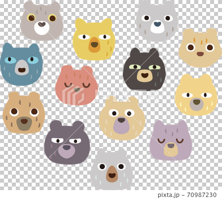 Many bear faces Many bear faces 70987230