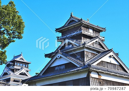 熊本市 復旧進む熊本城 宇土櫓 熊本市 復旧進む熊本城 宇土櫓 70987287
