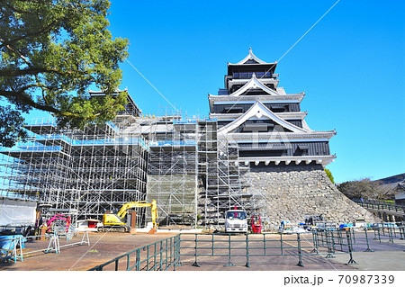 熊本市　復旧進む熊本城 70987339