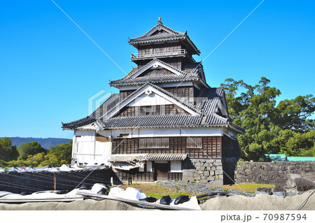 熊本市 復旧進む熊本城 宇土櫓 熊本市 復旧進む熊本城 宇土櫓 70987594