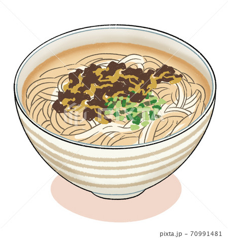 肉うどんのイラスト素材