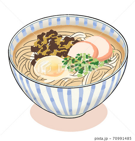 肉玉うどんのイラスト素材 肉玉うどんのイラスト素材