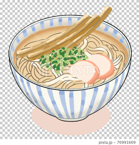 ごぼう天うどんのイラスト素材