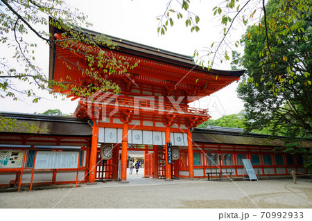 下鴨神社　桜門 70992933