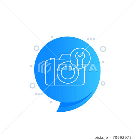 camera repair icon, linear designのイラスト素材 [70992975] - PIXTA