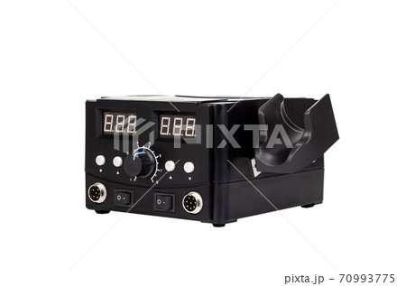 Soldering station with LED display and regulator. Soldering station with LED display and regulator. 70993775