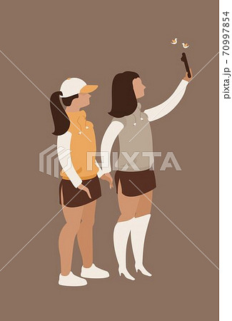 abstract modern girl vector card 70997854