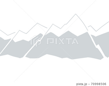 連なる雪山のイラスト素材