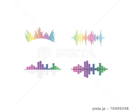 sound wave ilustration logo vector icon 70999398
