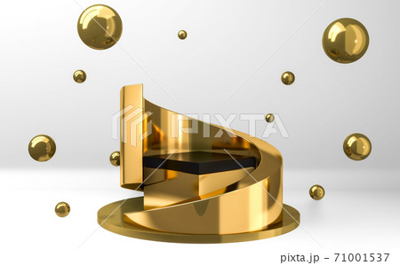 podium show cosmetic product geometric form cylinder podium in white background.3D rendering podium show cosmetic product geometric form cylinder podium in white background.3D rendering 71001537