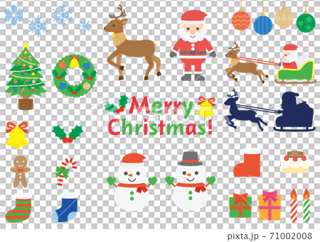 クリスマスのイラスト・素材のセット クリスマスのイラスト・素材のセット 71002008