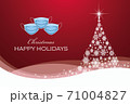 vector of christmas tree and face masks with holiday message 71004827