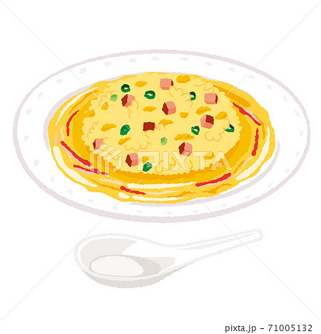 あんかけチャーハン/あんかけ焼きめしのイラスト あんかけチャーハン/あんかけ焼きめしのイラスト 71005132