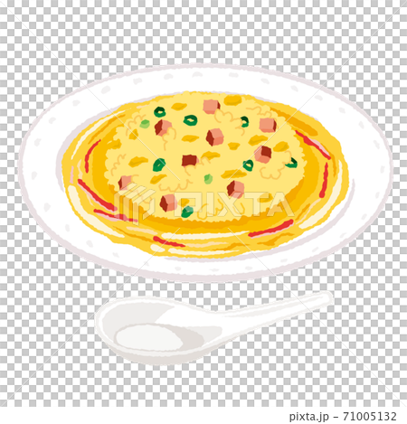 あんかけチャーハン/あんかけ焼きめしのイラスト あんかけチャーハン/あんかけ焼きめしのイラスト 71005132