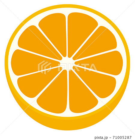 オレンジのイラスト フレッシュ 果物のイラスト素材
