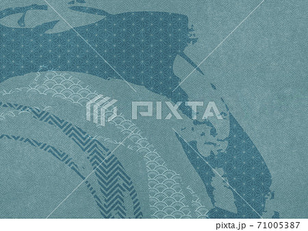 筆の躍動感を感じる背景素材　和紙の風合い 71005387