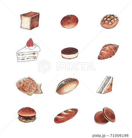 手描きの 手描き デザート 71006196